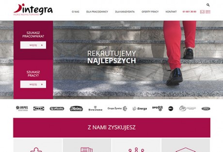 Integra Consulting Poland (rekrutacje) – projekt graficzny i wdrożenie serwisu www w oparciu o platformę CMS